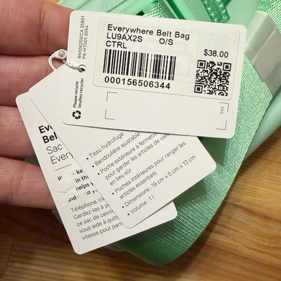 lululemon belt bag mint moment Everywhere (1 L) in Moment, One Size lemon bunny 106cm (41.7) Lululemon Everywhere Belt Bag *1L